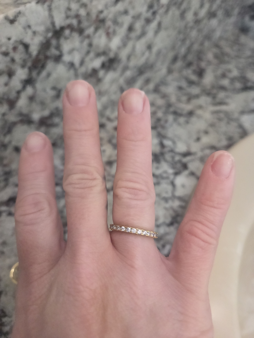 Elegant Gold Diamond Eternity Band - Women's Ring
